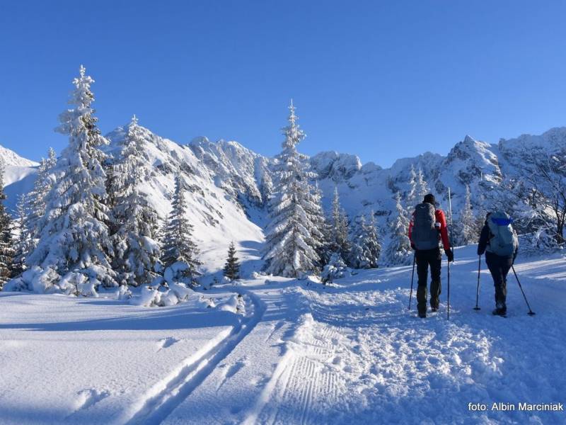 Tatry, szlak zimowy z Kuźnic do Doliny Gąsienicowej