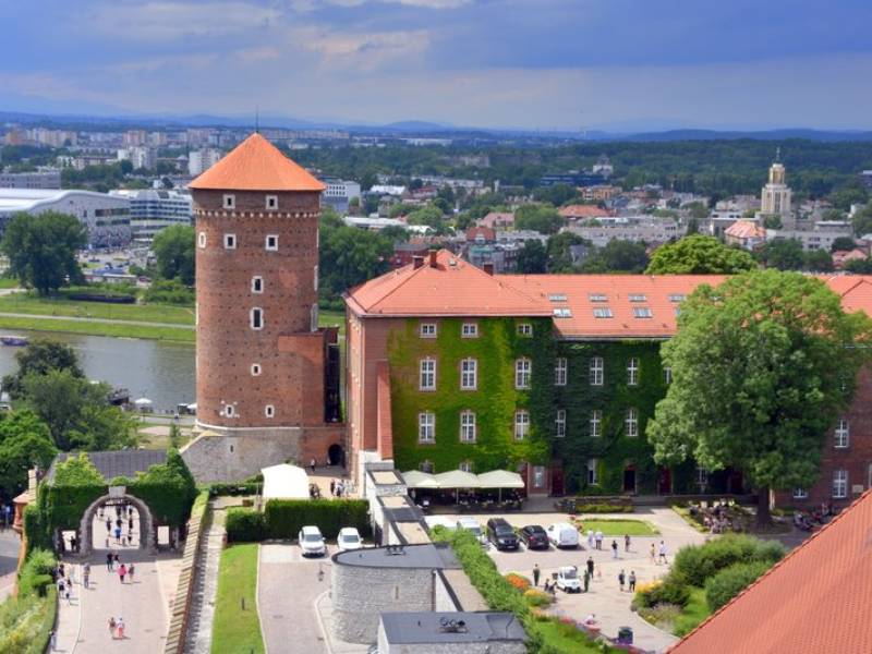 Taras widokowy na Małej Baszcie Zamku Królewskiego na Wawelu