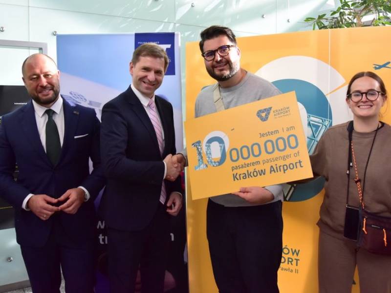 Historyczny sukces lotniska Kraków Airport: 10-milionowy Pasażer 2024!