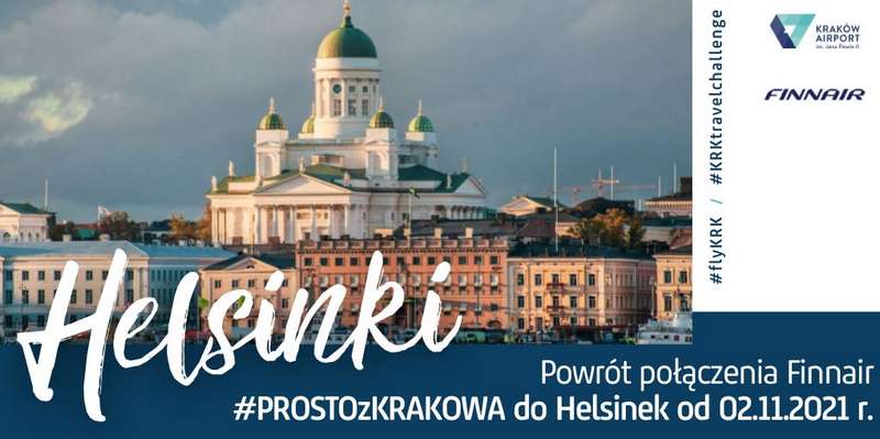 połączenie Finnair z Krakowa do Helsinek