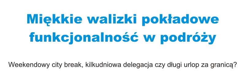 walizki pokładowe