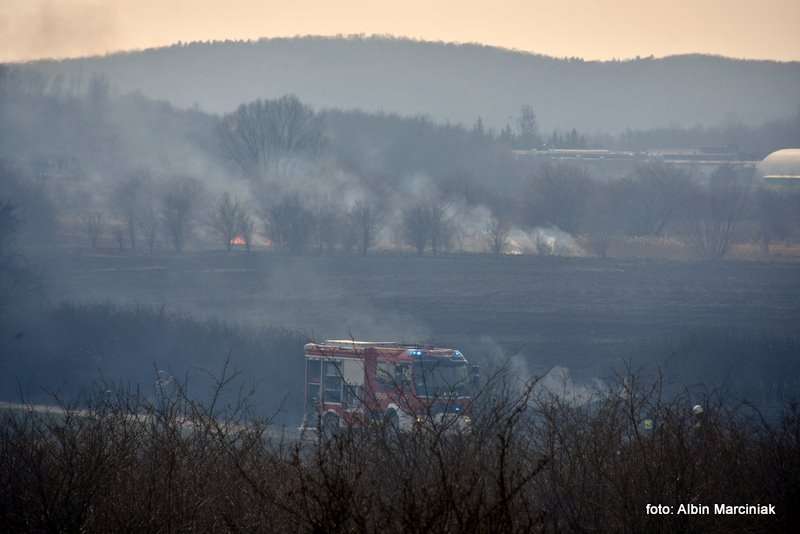 pożar łąk w Krakowie 51