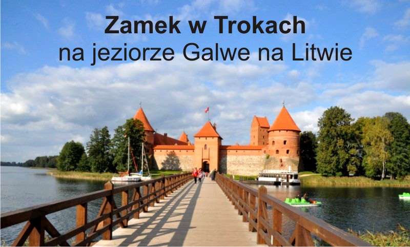 Zamek w Trokach na Litwie baner
