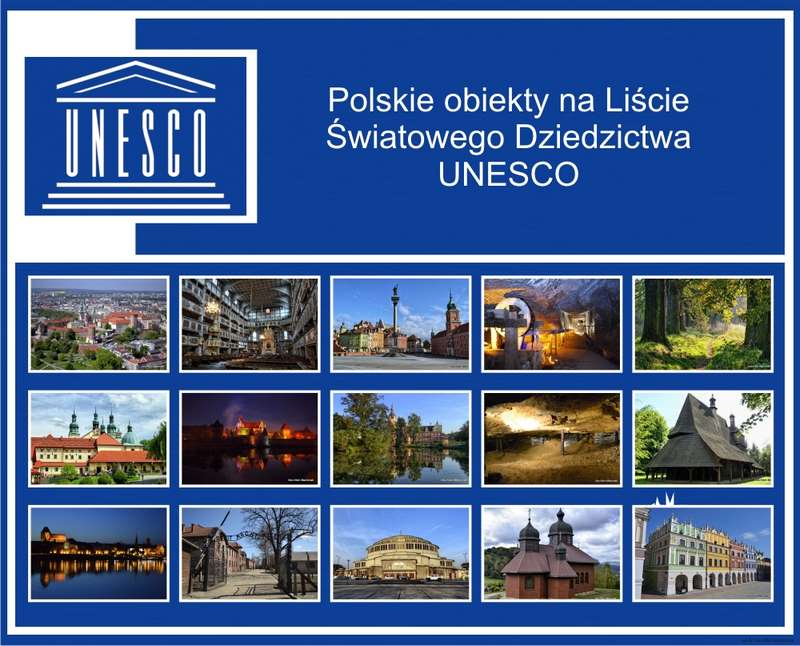 Polskie obiekty na Liście Światowego Dziedzictwa UNESCO mapa