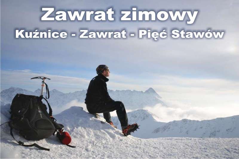 Zawrat zimowy szlak w Tatrach